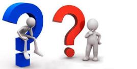 Due figure stilizzate in bianco, una seduta su un punto interrogativo blu e l'altra in piedi accanto a un punto interrogativo rosso, che rappresentano un confronto o un indecisione.