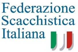 Logo of the Italian Chess Federation featuring blue text and a tricolor design.