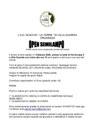 Torneo Open Sociale Semilampo 2026 LA TORRE